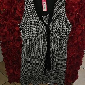Xhilaration Monochrome Houndstooth Casual Tank Dress Size XXLarge